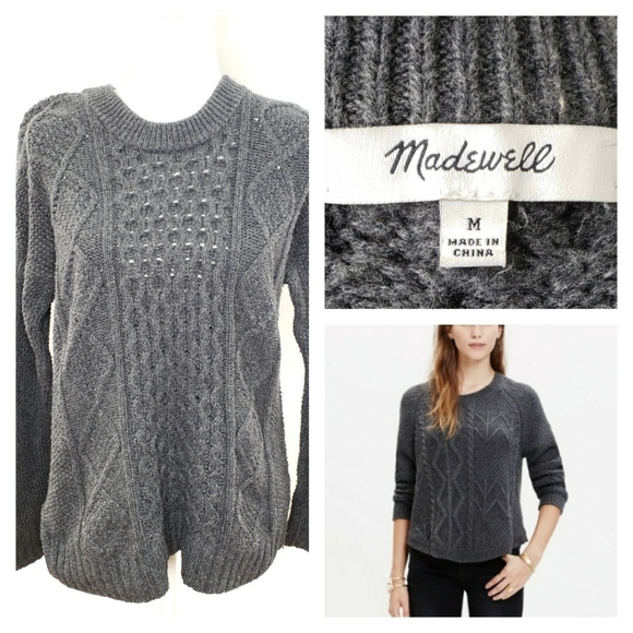 Madewell Sweaters - Madewell Classic Chunky Cable Knit Sweater…